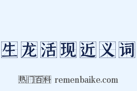 生龙活现近义词是什么意思的图片